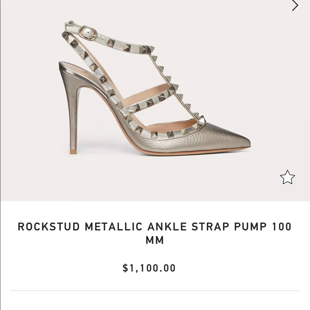 Valentino Garavani closed toe ankle strap heels